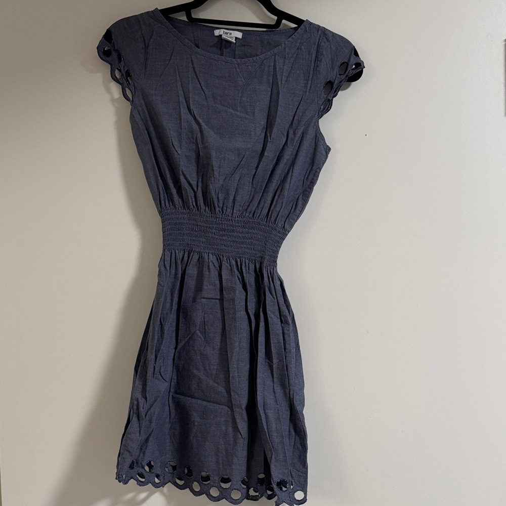 Bar III Navy Cap Sleeve Mini Dress